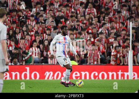 BILBAO, SPAGNA - 12 MARZO: La partita della Liga tra il FC Barcelona e l'Athletic Club allo stadio San Mamés Barria il 12 marzo 2023 a Madrid, Spagna. (Foto di Sara Aribó/PxImages) Foto Stock