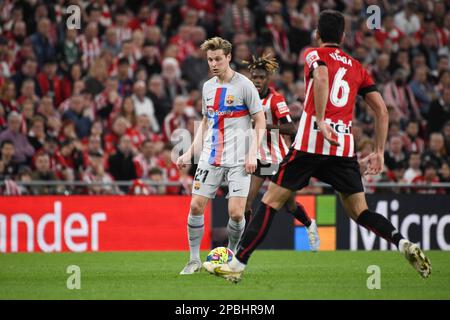 Madrid, Bilbao, Spagna, Spagna. 12th Mar, 2023. BILBAO, SPAGNA - 12 MARZO: La partita della Liga tra il FC Barcelona e l'Athletic Club allo stadio San Mamés Barria il 12 marzo 2023 a Madrid, Spagna. (Credit Image: © Sara ARIB/PX Imagens via ZUMA Press Wire) SOLO PER USO EDITORIALE! Non per USO commerciale! Foto Stock