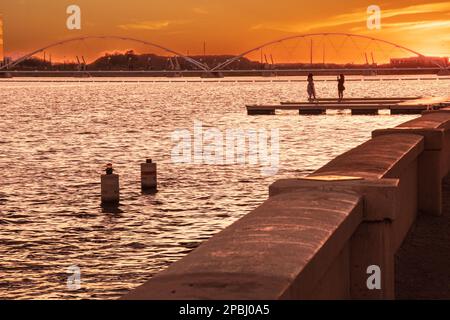 Tramonto a Tempe, Arizona Foto Stock