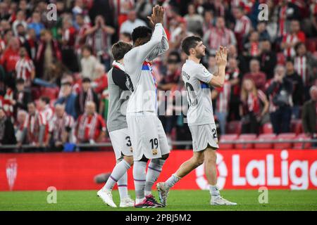 Madrid, Bilbao, Spagna, Spagna. 12th Mar, 2023. BILBAO, SPAGNA - 12 MARZO: La partita della Liga tra il FC Barcelona e l'Athletic Club allo stadio San Mamés Barria il 12 marzo 2023 a Madrid, Spagna. (Credit Image: © Sara ARIB/PX Imagens via ZUMA Press Wire) SOLO PER USO EDITORIALE! Non per USO commerciale! Foto Stock