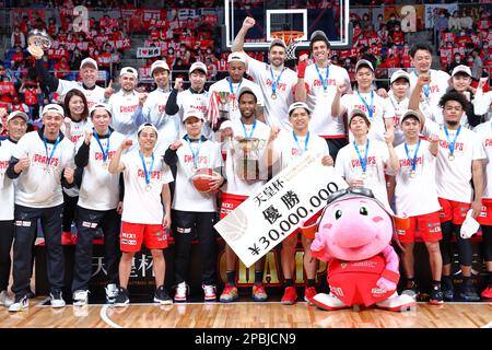 Ariake Coliseum, Tokyo, Giappone. 12th Mar, 2023. Chiba Jets team Group (Jets), 12 MARZO 2023 - Basketball : Emperor's Cup Basketball 2022-23 Award Ceremony all'Ariake Coliseum, Tokyo, Giappone. Credit: Naoki Nishimura/AFLO SPORT/Alamy Live News Foto Stock