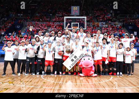 Ariake Coliseum, Tokyo, Giappone. 12th Mar, 2023. Chiba Jets team Group (Jets), 12 MARZO 2023 - Basketball : Emperor's Cup Basketball 2022-23 Award Ceremony all'Ariake Coliseum, Tokyo, Giappone. Credit: Naoki Nishimura/AFLO SPORT/Alamy Live News Foto Stock