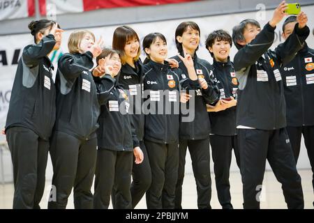 Tachikawa Giappone. 12th Mar, 2023. Japan team group, 12 MARZO 2023 - Gol Ball : cerimonia di Medaglia all'Arena Tachikawa Tachihi durante i Campionati giapponesi di Gol Ball Para Tachikawa in Giappone nel 2023. Credit: SportsPressJP/AFLO/Alamy Live News Foto Stock