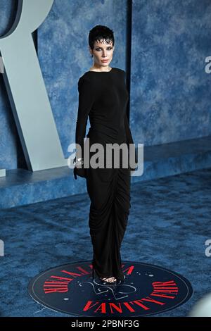Halsey partecipa al Vanity Fair Oscar Party che si tiene presso il Walis Annenberg Center for the Performing Arts di Beverly Hills, Los Angeles, California, USA. Data immagine: Domenica 12 marzo 2023. Foto Stock