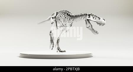 tyrannosaurus rex isolato su sfondo bianco illustrazione 3d Foto Stock