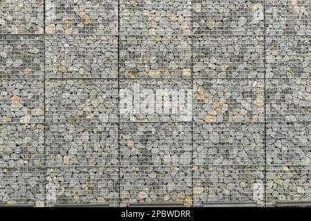 Grande muro di Gabion Foto Stock