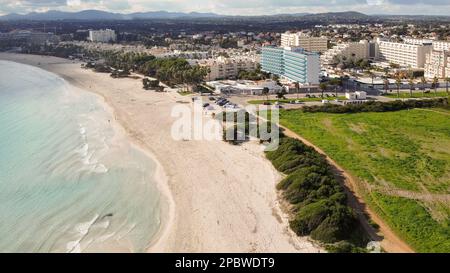 località turistiche con vista aerea, a playa de mallorca Foto Stock