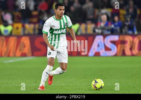 Roma, Lazio. 12th Mar, 2023. Rogerio di Sassuolo durante il calcio Serie A Match Roma contro Sassuolo, Roma, 12nd marzo 2023 Fotografo01 Credit: Independent Photo Agency/Alamy Live News Foto Stock