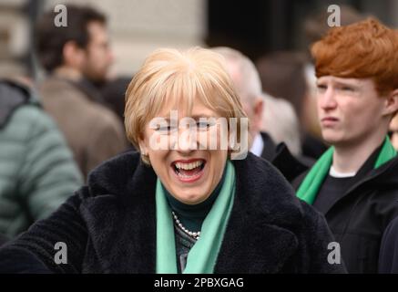 Heather Humphreys TD (fine Gael) Ministro irlandese per lo sviluppo rurale e comunitario e Ministro per la protezione sociale, che partecipa al Foto Stock