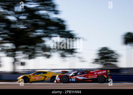 Sebring, Florida, USA - 13/03/2023, 41 ANDRADE Rui (prt), KUBICA Robert (pol), DELETRAZ Louis (swi), Team WRT, Oreca 07 - Gibson, azione durante il Prologo del Campionato Mondiale di Endurance FIA 2023, dal 11 al 12 marzo 2023 sull'autodromo Internazionale di Sebring a Sebring, Florida, USA - Foto Julien Delfosse / DPPI Foto Stock