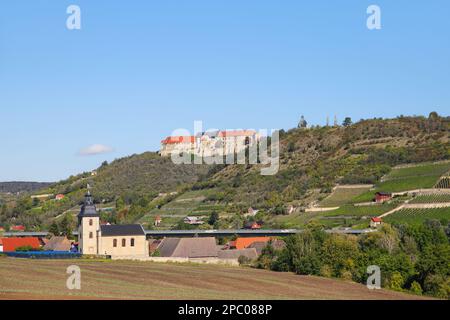 Castello di Neuenburg a Friburgo sul fiume Unstrut , Sassonia-Anhalt, Germania Foto Stock