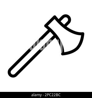 Icona Hatchet Vector Thick Line per uso personale e commerciale. Foto Stock