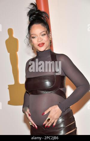 Los Angeles, California. 12th Mar, 2023. Rihanna ai 95th Academy Awards al Dolby Theater di Los Angeles, California, il 12 marzo 2023. Credit: Valerie Goodloe/Media Punch/Alamy Live News Foto Stock