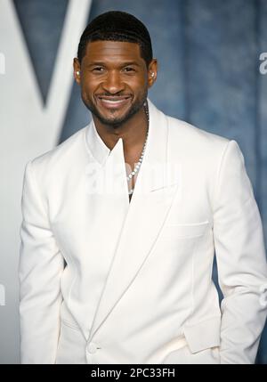 Beverly Hills, Stati Uniti. 12th Mar, 2023. Usher arriva per la Vanity Fair Oscar Party al Walis Annenberg Center for the Performing Arts di Beverly Hills, California, domenica 12 marzo 2023. Foto di Chris Chew/UPI Credit: UPI/Alamy Live News Foto Stock