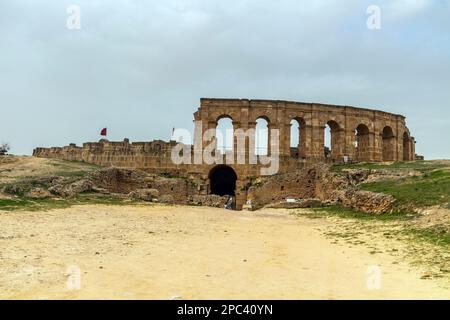Alla scoperta di Uthina. Sito archeologico della Tunisia sulla strada per Zaghouan Foto Stock