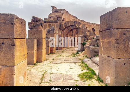 Alla scoperta di Uthina. Sito archeologico della Tunisia sulla strada per Zaghouan Foto Stock