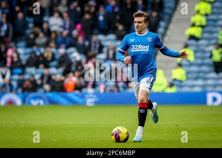 Ridvan Yilmaz, che gioca per Rangers a Ibrox, Glasgow, contro Raith Rovers nelle finali trimestrali della Scottish Cup. Rangers ha vinto 3 - 0. Foto Stock