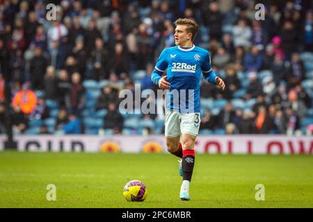 Ridvan Yilmaz, che gioca per Rangers a Ibrox, Glasgow, contro Raith Rovers nelle finali trimestrali della Scottish Cup. Rangers ha vinto 3 - 0. Foto Stock