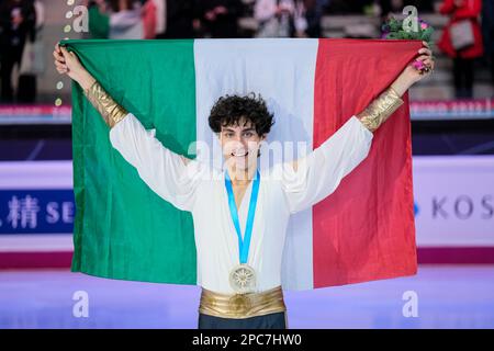 Torino, Italia. 10th Dec, 2022. Nikolaj Memola d'Italia (medaglia d'oro) durante il Gran Premio d'ISU della finale di Pattinaggio di figura a Torino a Palavela. Credit: SOPA Images Limited/Alamy Live News Foto Stock