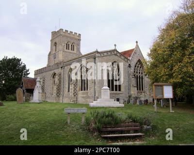 All Saints Church, Marsworth, vale of Aylesbury, Hertfordshire, Inghilterra, Regno Unito Foto Stock