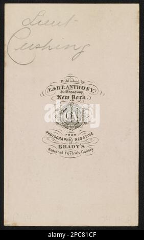 Tenente William B. Cushing della Union Navy in uniforme / da negativo fotografico nella National Portrait Gallery di Brady.. Liljenquist Famiglia Collezione di fotografie della Guerra civile , pp/liljpaper. Cushing, William Barker, 1842-1874, gli Stati Uniti, Navy, Persone, 1860-1870, marinai, Unione, 1860-1870, Uniformi militari, Unione, 1860-1870, Stati Uniti, Storia, Guerra civile, 1861-1865, personale militare, Unione. Foto Stock