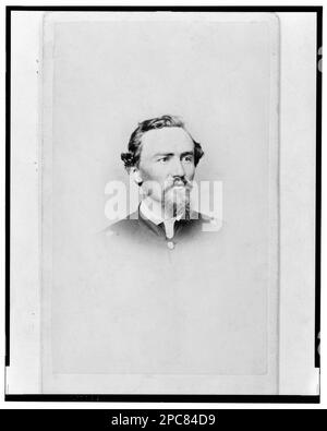 Unidentified Union Officer, busto ritratto, fronte / E. & J. Bruening's Photograph Gallery, Indianapolis, Ind.. Titolo ideato dallo staff della Biblioteca, in: Adolph Metzner Photograph album ., no 67, surrogato di riferimento copia laser a colori, che mostra la parte anteriore e posteriore della foto, archiviato con i finding aid per IL LOTTO 8751 nella sala di lettura P&P. Stati Uniti, Storia, Guerra civile, 1861-1865, ufficiali militari, Unione. Foto Stock