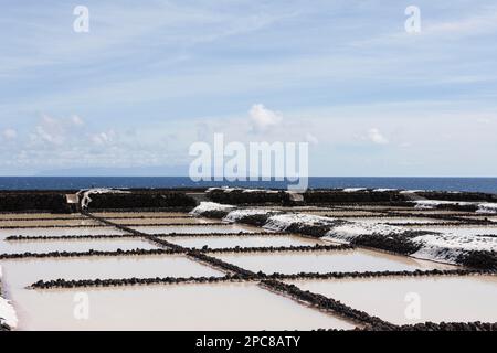 Saltworks, Punta de Fuencalinte, la Palma, Spagna, Europa Foto Stock