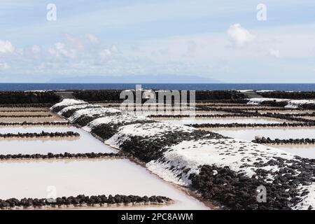 Saltworks, Punta de Fuencalinte, la Palma, Spagna, Europa Foto Stock