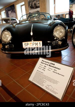 Porsche 356 Carrera Speedster, Europa, anno di fabbricazione 1958, Porsche Automuseum Pfeifhofer, Gmünd, Carinzia, Austria, Europa Foto Stock
