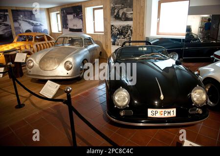 Porsche 356 Carrera Speedster, Europa, anno di costruzione 1958, anno di costruzione, 356 Alu, anno di costruzione 1948, Porsche Automuseum Pfeifho Foto Stock
