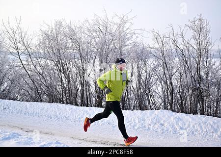 St Patrick Road Race, 10 km, Calgary, Canada, marzo 12, 2023 Foto Stock