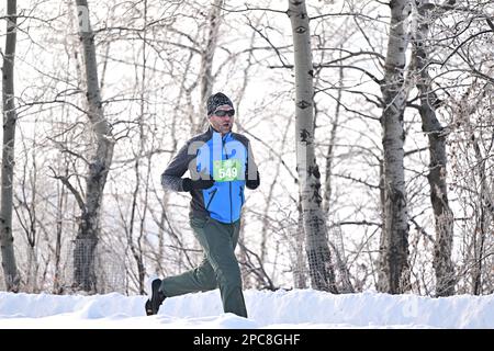 St Patrick Road Race, 10 km, Calgary, Canada, marzo 12, 2023 Foto Stock