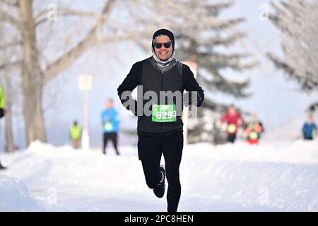 St Patrick Road Race, 10 km, Calgary, Canada, marzo 12, 2023 Foto Stock