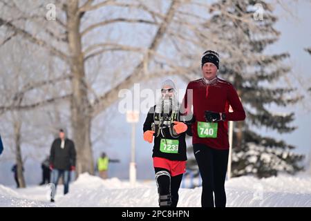 St Patrick Road Race, 10 km, Calgary, Canada, marzo 12, 2023 Foto Stock