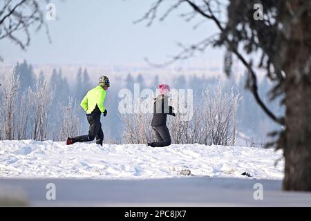 St Patrick Road Race, 10 km, Calgary, Canada, marzo 12, 2023 Foto Stock