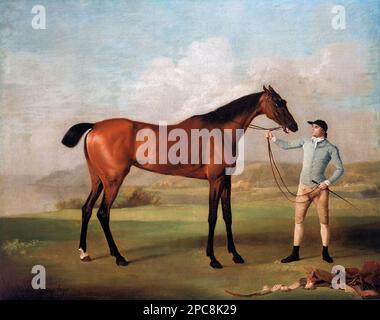 Molly Long-Legs con il suo Jockey di George Stubbs (1724-1806), olio su tela, 1761/2 Foto Stock