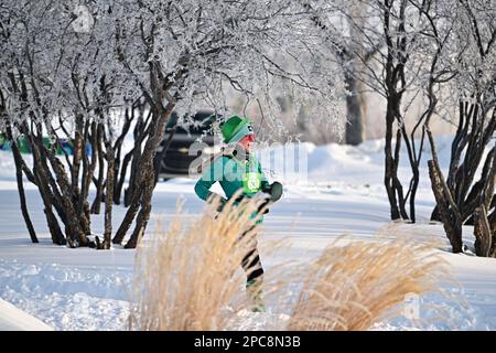 St Patrick Road Race, 10 km, Calgary, Canada, marzo 12, 2023 Foto Stock