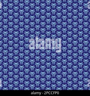 figure simili su sfondo blu, astratte Foto Stock