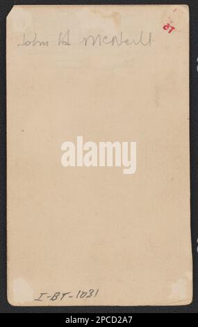 Il capitano John Hanson McNeill di Co.. E, 18th Virginia Cavalry Regiment and Co. C, McNeill's Virginia Cavalry Company in uniforme. Liljenquist Famiglia Collezione di fotografie della Guerra civile , pp/liljpaper. McNeill, John Hanson, 1815-1864, Stati Confederati dell'America, Army, Virginia Cavallry Regiment, 18th, persone, 1860-1870, Stati Confederati d'America, Army, McNeill Partisan Rangers, People, 1860-1870, Soldati, Confederati, 1860-1870, uniformi militari, Confederati, 1860-1870, Stati Uniti, Storia, Guerra civile, 1861-1865, Personale militare, confederato. Foto Stock