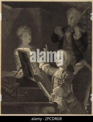 1897 : il celebre compositore austriaco WOLFANG AMADEUS MOZART ( 1756 - 1791 ) . Ritratto inciso MOZART CHE PROVA LA sua XII MESSA. Incisione di V. Focillon dal dipinto di J. Scherrer , stampato da C. Klackener , New York, USA. - COMPOSITORE - OPERA LIRICA - CLASSICA - CLASSICA - RITRATTO - ritratto - musica - MUSICA - MUSICA - pianoforte - canto - canto - ricerca musicale - sorella - sorella - padre - padre - concerto - parrucca - parrucca - frutto musicale - spartiti musicali - spartiti musicali - jabot - incisione - illustrazione - illustrazione - violino - pizzo - pizzo - bambino - bambini - i Foto Stock