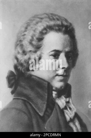 Il celebre compositore austriaco WOLFANG AMADEUS MOZART ( 1756 - 1791 ) . Ritratto popolare del XX secolo di Anonymous , Munchen , Baviera , GERMANIA . - COMPOSITORE - OPERA LIRICA - CLASSICA - CLASSICA - RITRATTO - ritratto - musica - MUSICA - MUSICA - parrucca - parrucca - jabot - illustrazione - STORIA - FOTO STORICHE - - -- ARCHIVIO GBB Foto Stock