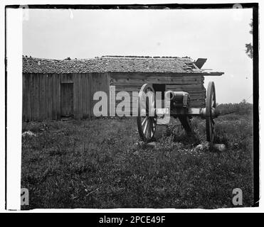 Cannone e cabina al Parco militare Nazionale di Chickamauga e Chattanooga. Cannone e cabina al Parco militare Nazionale di Chickamauga e Chattanooga Foto Stock