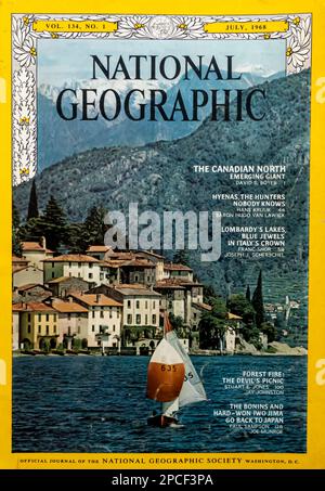 Copertina della rivista National Geographic luglio 1968 Foto Stock