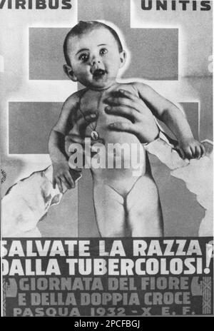 1931, ITALIA : SANDRA MONDAINI (Milano , 1931 ) famosa attrice italiana , papà del pittore ARTISTICO TATI MONDAINI , moglie dell'attore RAIMONDO VIANELLO . In questa foto di 6 mesi in pubblicità poster su TBC campain prevenzione durante il canpain fascista razziale 1932 Pasqua , L'opera proveniva da dati Mondaini - TELEVISIONE - TELEVISIONE - TEATRO - TEATRO - Soubrette - personalita' da giovani giovane bambino bambini bambina - infanzia - personalità personaggi quando era bambino bambino - bambino - INFANZIA - INFANZIA - tubercolosi - razza - problema - razziale - razzi Foto Stock