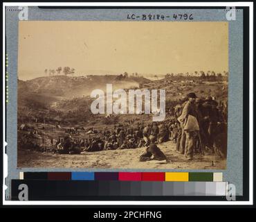 Prigionieri confederati a Belle Plain Landing, Virginia, catturati con Johnson's Division, 12 maggio 1864. 4796, titolo da articolo, regalo; col. Godwin Ordway; 1948. Stati Uniti, Storia, Guerra civile, 1861-1865, Stati Uniti, Virginia. Foto Stock