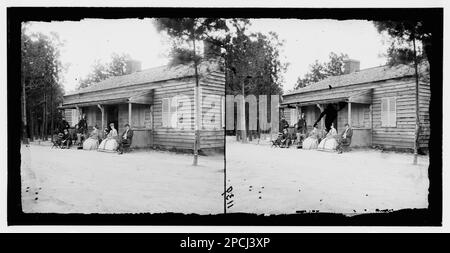 Drewry's Bluff, Virginia. Quartiere dell'ufficiale. 1st Conn Heavy Artillery, Fort Darling. Fotografie della guerra civile, 1861-1865 . Stati Uniti, Storia, Guerra civile, 1861-1865. Foto Stock