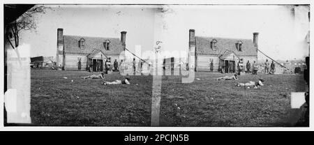 Yorktown, Virginia (nelle vicinanze). Casa colonica di Allen. Sede del generale Fitz John Porter. Il quartier generale di Lafayette prima della battaglia di Yorktown. Fotografie della guerra civile, 1861-1865 . Stati Uniti, Storia, Guerra civile, 1861-1865. Foto Stock