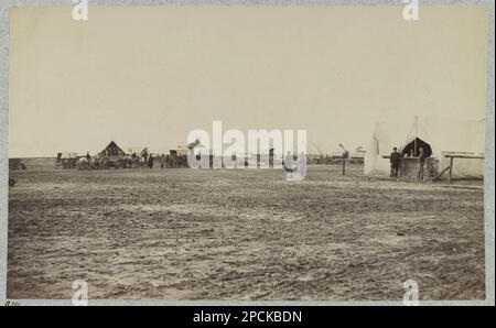 Quartieri invernali del Dipartimento del Quartermaster, 6th corpi dell'esercito. Vicino a Hazel River, Virginia, 1864. No B391, titolo dall'articolo, regalo; col. Godwin Ordway; 1948. Stati Uniti, Storia, Guerra civile, 1861-1865, Stati Uniti, Virginia. Foto Stock