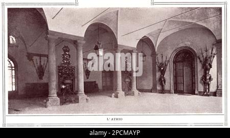 1906 , Firenze , Italia : Palazzo SERRISTORI a Firenze . Howned della contessa spagnolo-francese-italiana HORTENSIA SERRISTORI ( marchesa di nascita Hortense DE LA GANDARA , 1871 - 1960 ), sposata con il senatore Conte UMBERTO SERRISTORI ( 1861 - 1941 ) - Marchesa - Marchesa - Contessa - CONTESSA - BELLE EPOQUE - foto storiche - foto storica - ritratto - ORTENSIA - ritratto - nobiltà italiana - nobiltà - nobili italiani - nobile - arredimento d'interni - atrio - architettura - architettura - architettura - Italia - Conte -- -- Archivio GBB Foto Stock