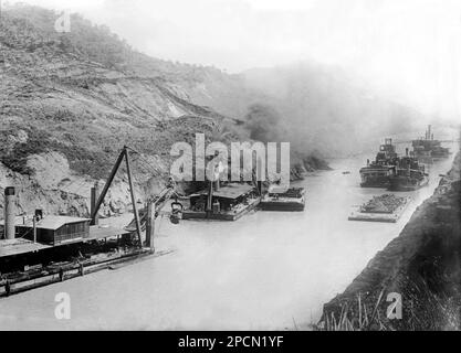 PANAMA : Panama Canal Construction, 1908 ca Cucuracha, Slide - GEOGRAFIA - FOTO STORICHE - STORIA - STORICO - CANALE DI PANAMA - CENTRO AMERICA --- Archivio GBB Foto Stock